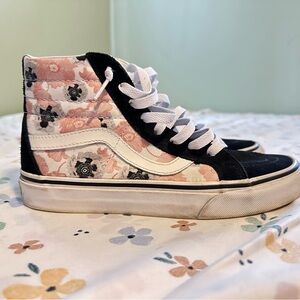 Vans Black and White Sk8-Hi Sneakers Classic Style